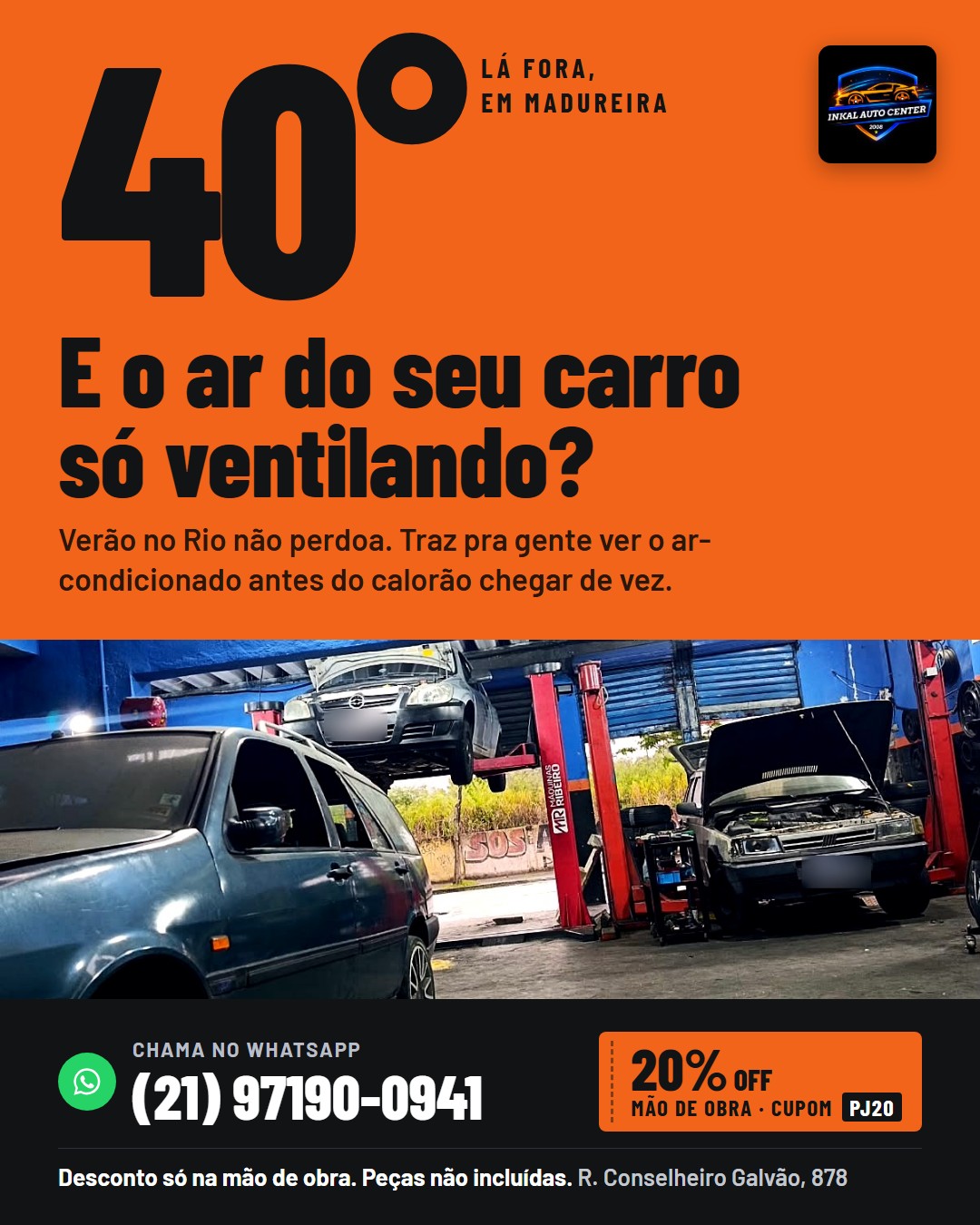 Arte: 40 graus lá fora. E o ar do seu carro só ventilando?